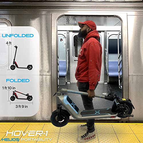 Hover-1 Helios Electric Folding Scooter, 18 MPH Top Speed, 24 Mile Range, 500 Watts Max Power, 10” Pneumatic Tires, Rear Disc Brakes