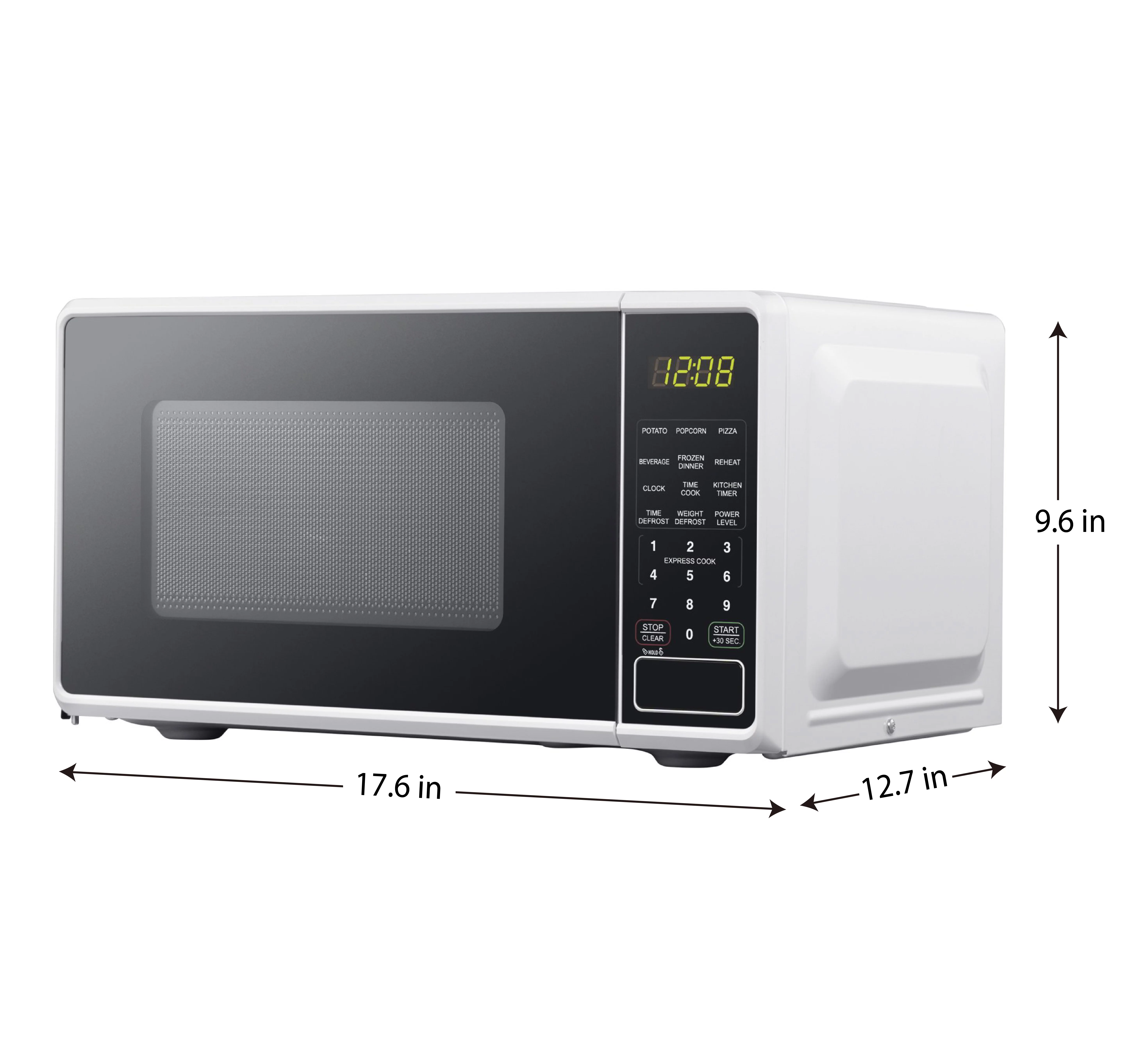 Mainstays 0.7 Cu ft Compact Countertop Microwave and Galanz 1.7 Cu ft One Door Mini Fridge Bundle