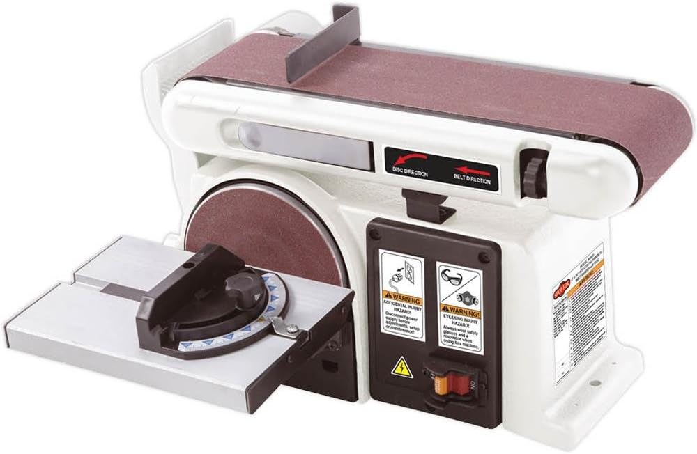 Shop Fox W1855 Horizontal/Vertical Belt Sander With 6" Disc