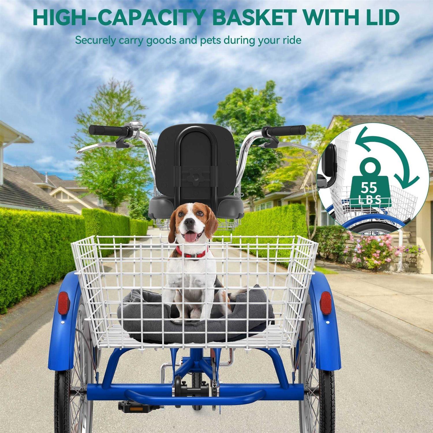 26 Adult Tricycle 3 Wheel Bikes 1 Speed Trike Bike - Sports Supplies Online Store