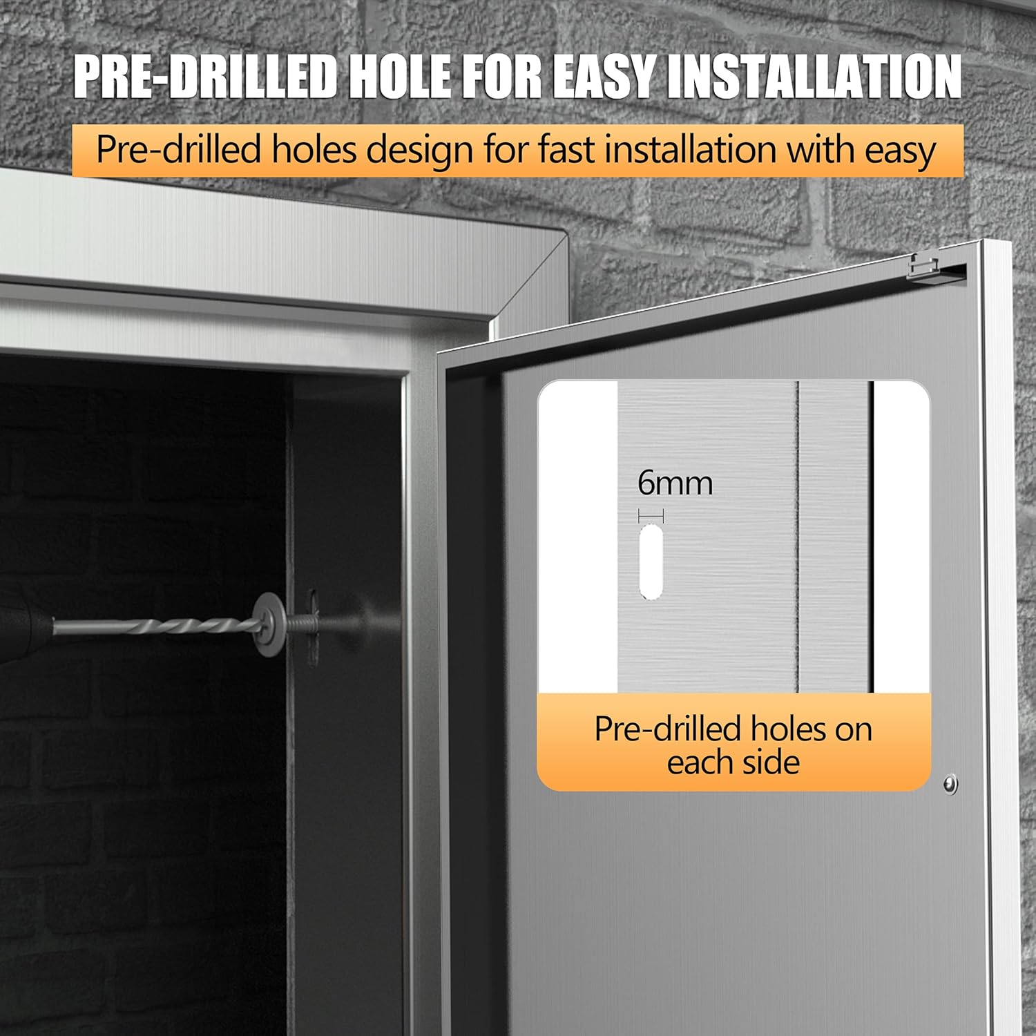 KODOM Outdoor Kitchen Doors 31W x 24H BBQ Double Access Door