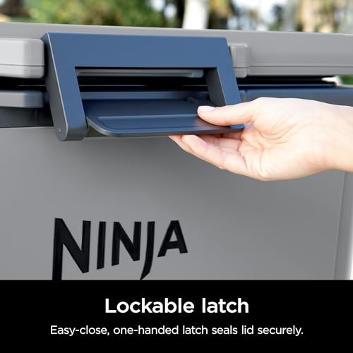 Ninja FB151GY FrostVault 50qt Hard Cooler with Dry Zone, Integrated Fridge-Temp Dry Storage Drawer, Premium Heavy-Duty Insulated Cooler