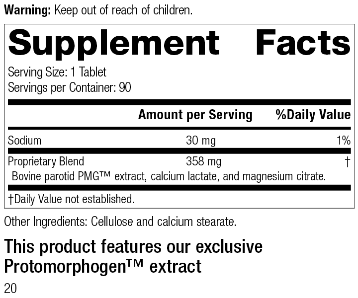 Parotid PMG®, 90 Tablets - Kansas Nuitrition - HNZSDS