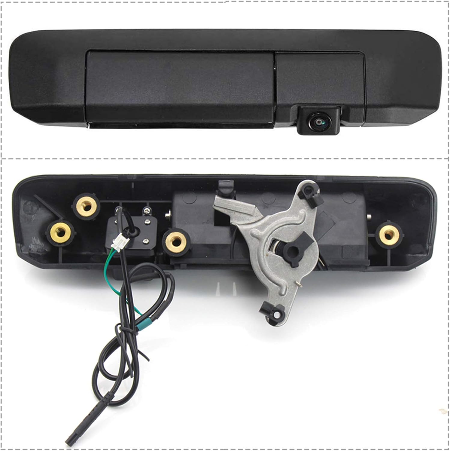 for Toyota Tacoma 2005-2014 Tailgate Handle Backup Reverse Camera & 4.3" Rear View Interior Auto Adjusting Brightness LCD Mirror Monitor Replacement