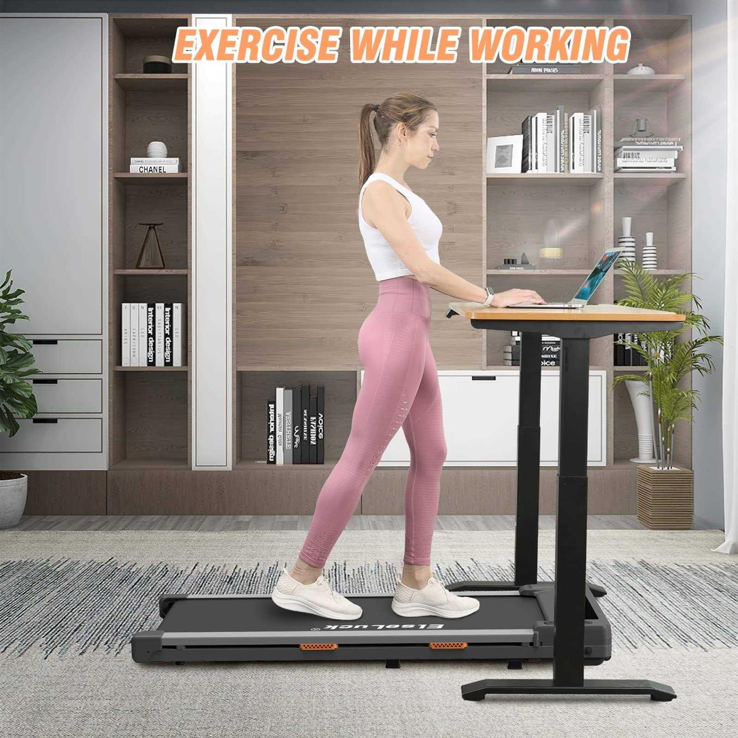 Elseluck Walking Pad Under Desk Treadmill for Home Office 2 in 1 Portable Walking Treadmill with Remote Control - Sports Supplies Online Store