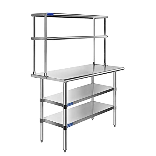 24" X 30" AmGood Stainless Steel Work Table | Commercial & Residential Kitchen Laundry Garage Utility Bench | NSF Metal Prep Table (24" x 30" Table +