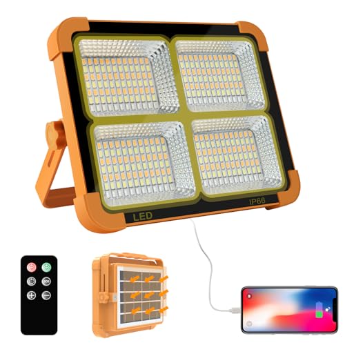 Portable LED Work Solar Light 100W 16500mAh 10000 LM with Stepless Brightness Job Site Battery Rechargeable LED Floor Light for Emergency Worklight