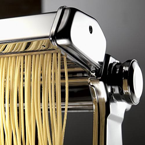 Marcato Atlas Pasta Machine, Made in Italy, Blue, Includes Pasta Cutter, Hand Crank, and Instructions
