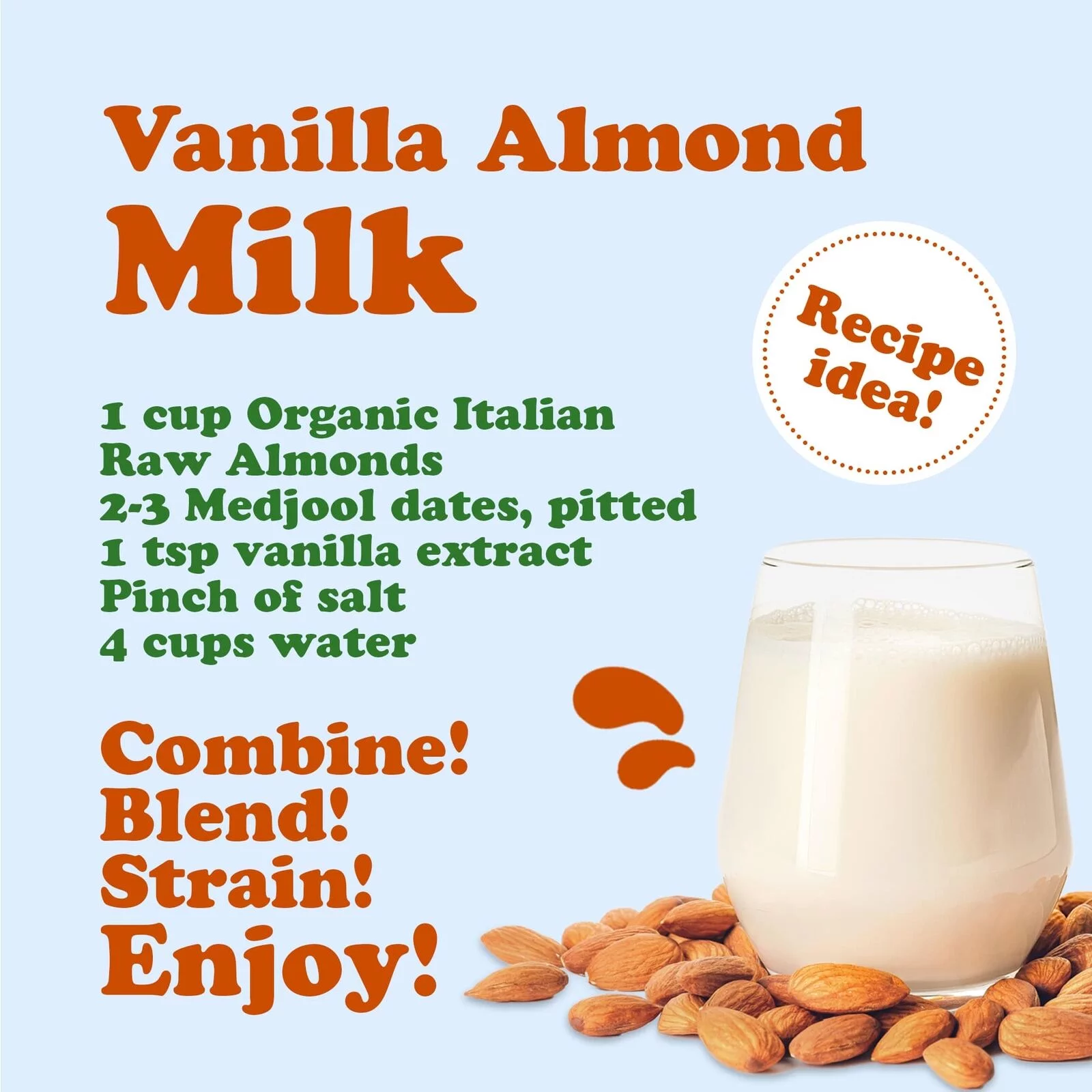 Organic Italian Raw Almonds, 3 Pounds — Non-GMO, Kosher, Raw, Vegan — by Food to Live