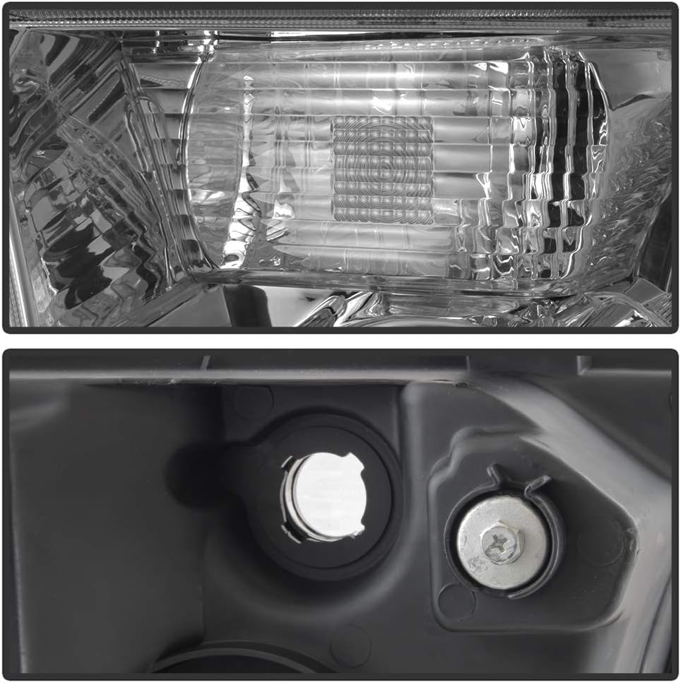 ACANII - For 2007-2013 Toyota Tundra 2008-2017 Sequoia Chrome Housing OE Style Headlights Headlamps Assembly Left+Right