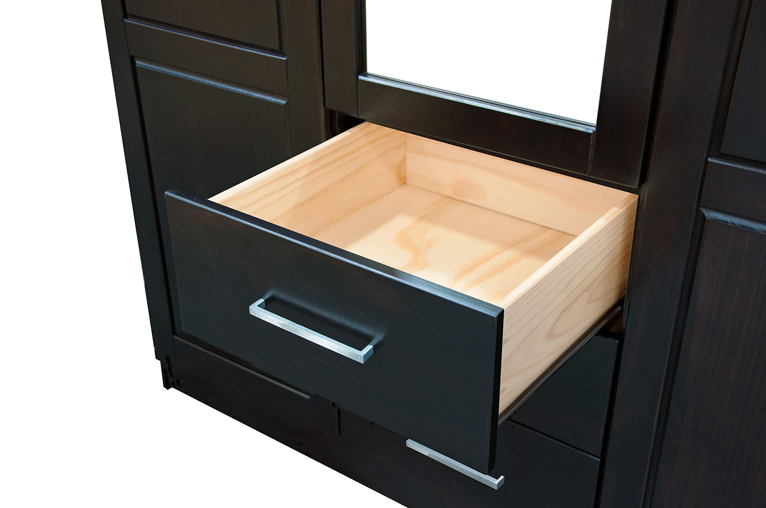 【Furniture】100% Solid Wood Wardrobe with Mirror, Java