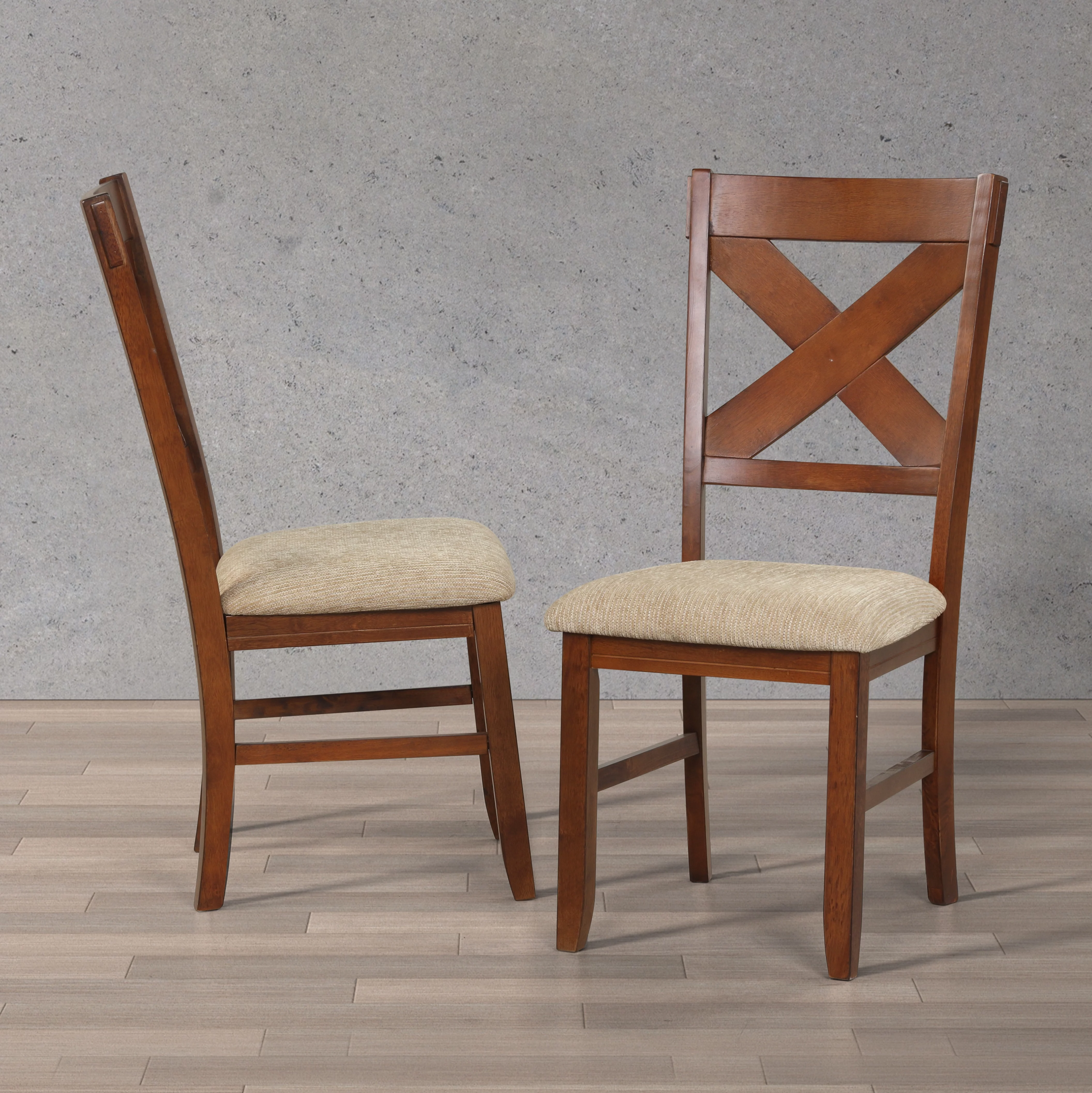 Roundhill Furniture Karven 9-Piece Extendable Dining Set - Glazed Pine Brown - Radiant Selections