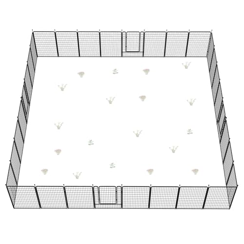 FXW Garden Fence 40in(H) x 36.0ft(L), 16 Panels Decorative Dog Fence Outdoor for The Yard – Heavy Duty Metal Animal Barrier for Dog and Rabbit