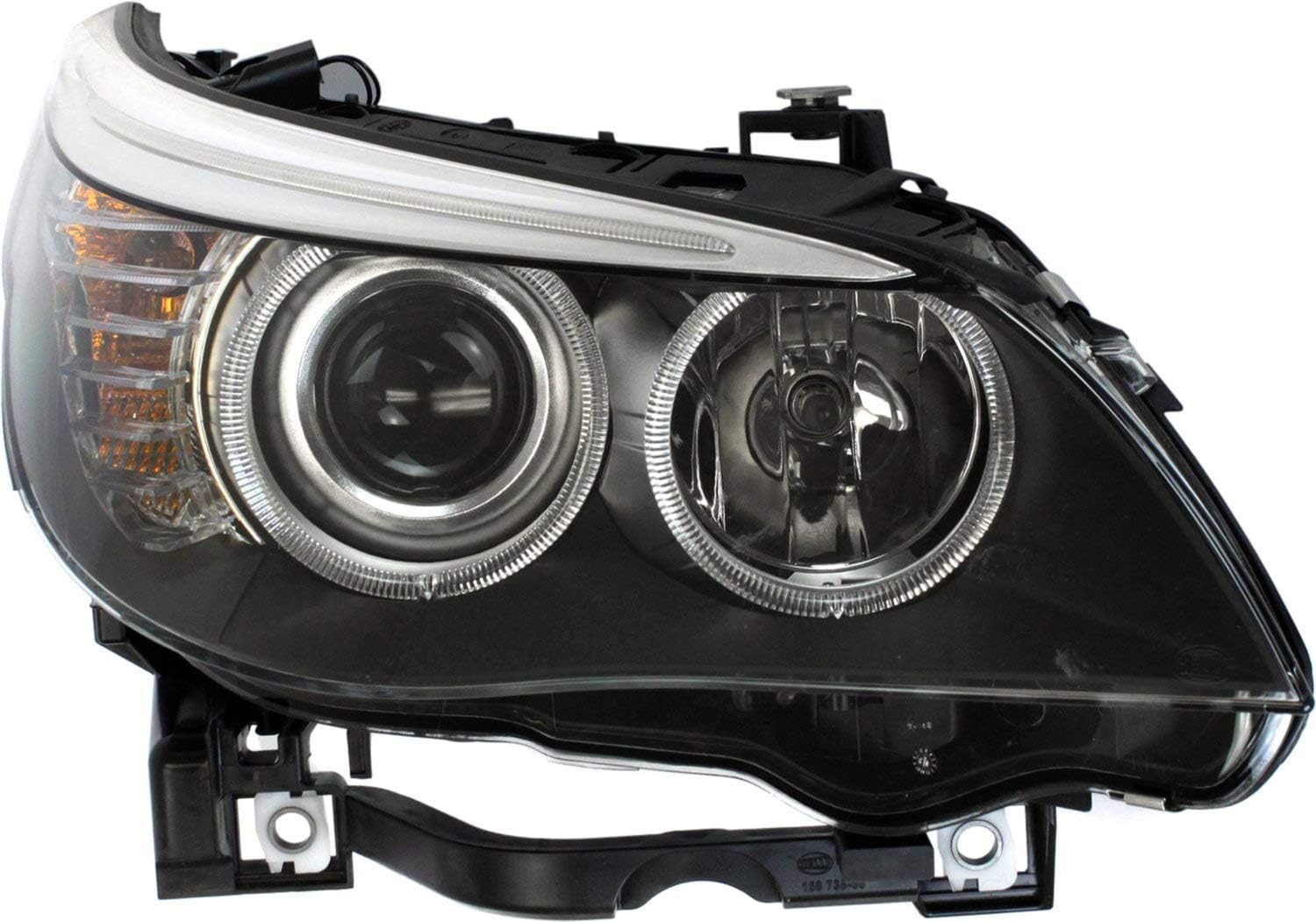 Garage-Pro Headlight Assembly Compatible with 2008-2010 BMW 528i 535i M5 550i Halogen, SedanWagon, Set of 2, Driver and Passenger Side, Clear Lens