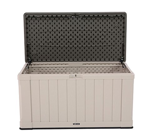 Lifetime 60012 Extra Large Deck Box, 130 Gallon, Desert Sand/Brown