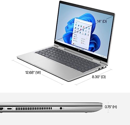 HP Envy 2-in-1 14" Full HD Touch-Screen Laptop, 8GB RAM, 512GB SSD, Intel Core i5 1335U, Intel Iris Xe Graphics, Fast Charge, Fingerprint, Backlit KB