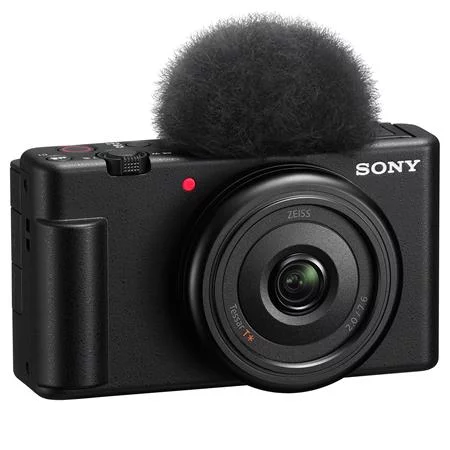 ZV-1F Vlogging Camera, Black Bundle with ACCVC1 Vlogger Accessory Kit, Extra Battery, Shoulder Bag, Cleaning Kit