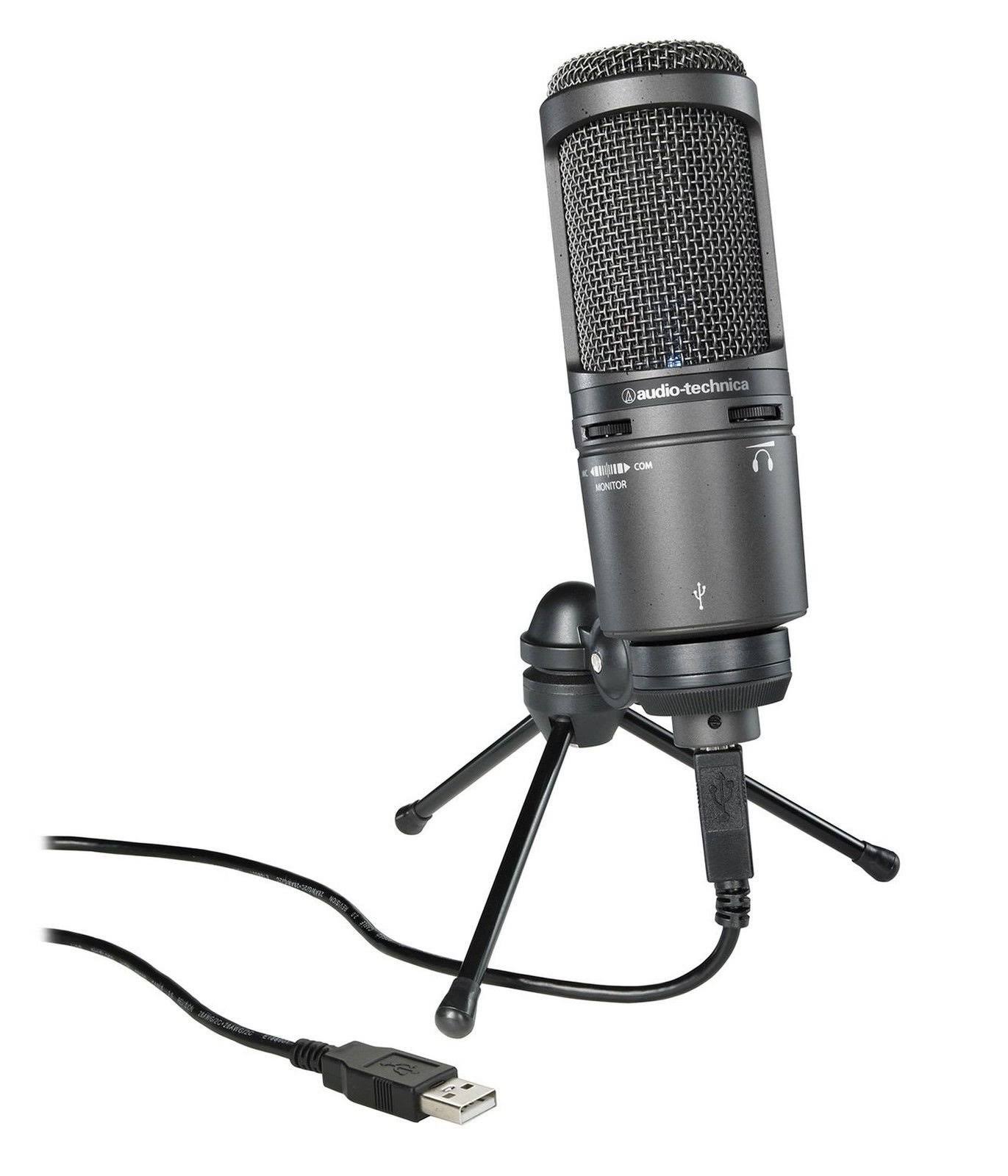 Audio-Technica AT2020USB+ Cardioid Condenser USB Microphone Bundle with Pop Filter and