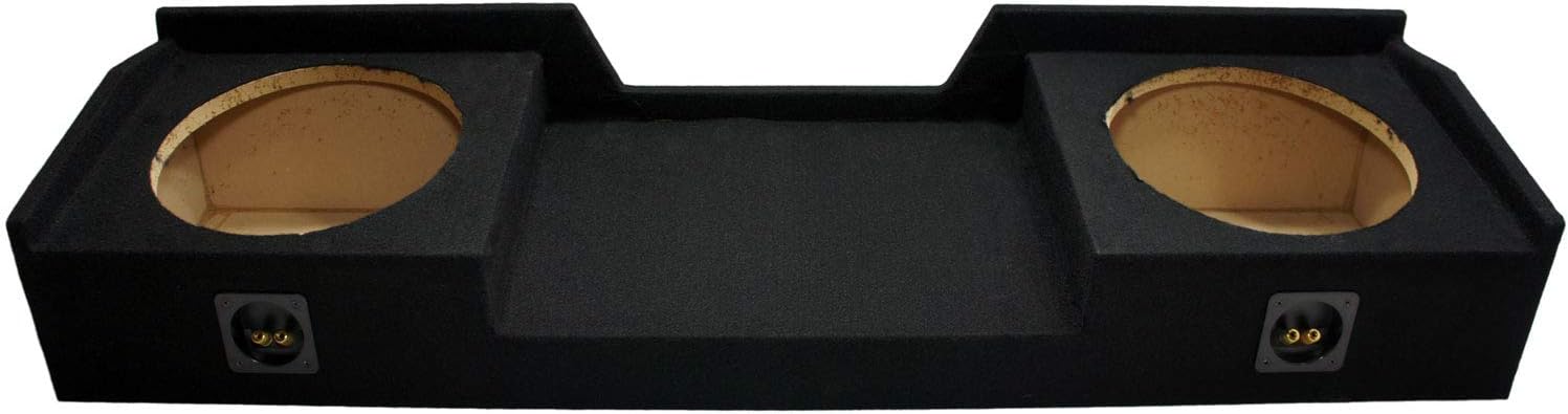 Compatible with Nissan Titan King or Crew Cab Truck 2004-2015 Dual 12" Subwoofer Sub Box Speaker Enclosure