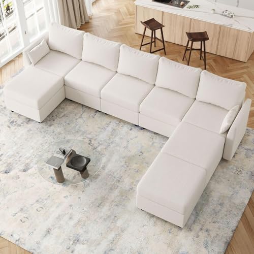 Modular Sectional Sofa, 8 Seat Sectional Couches for Living Room, U Shaped Sectional Sofa with Storage