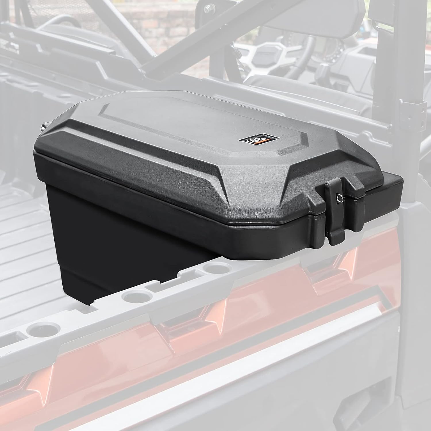Ranger Storage Box, kemimoto 45 L Waterproof Bed Cargo Box Compatible with 2013-2022 Polaris Ranger 570 700 900 1000/Ranger XP (Right Side)