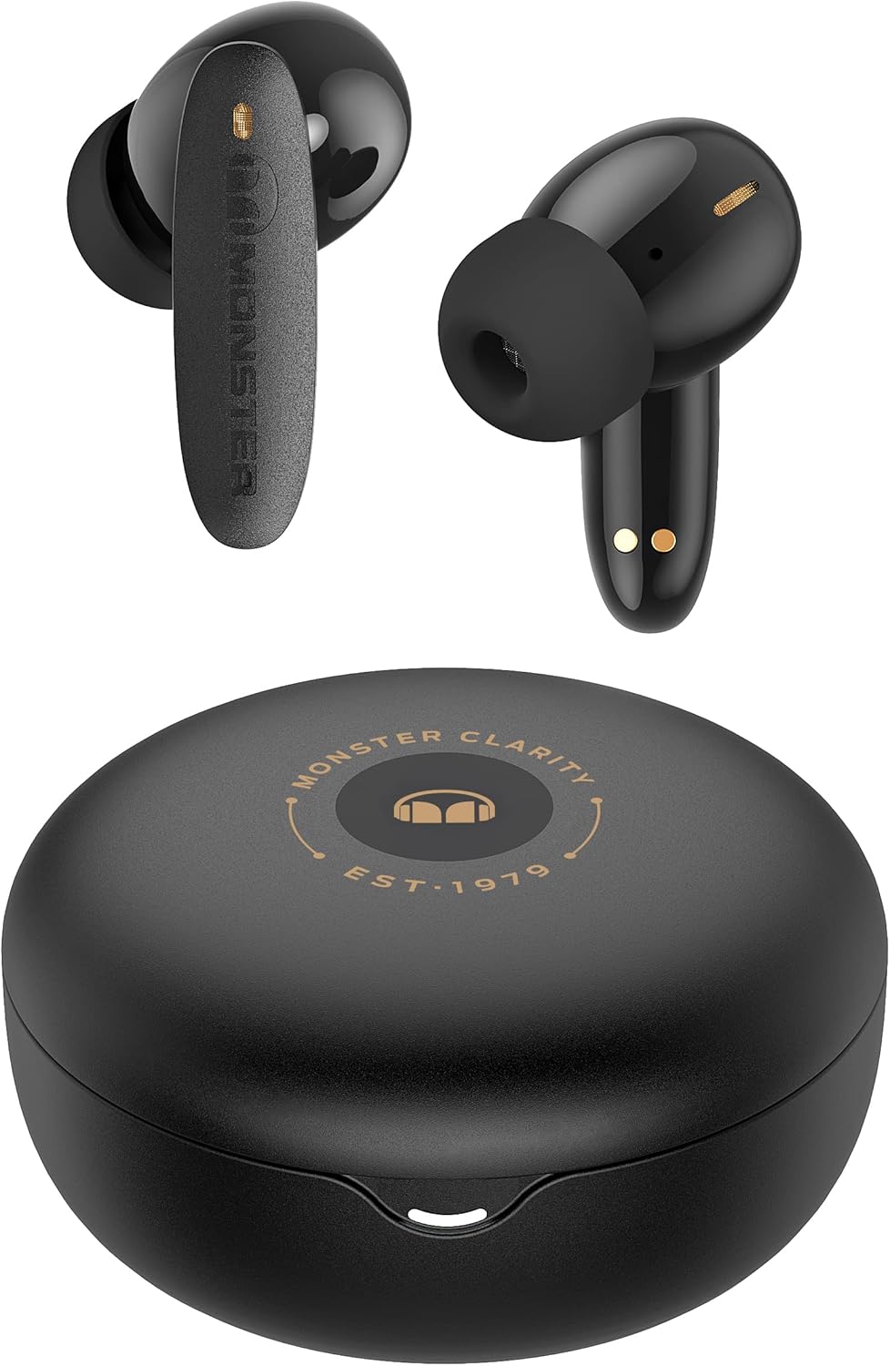 Monster Clarity 108 ANC Wireless Earbuds with 4 Microphones, Bluetooth 5.2, Multi Mode Noise Cancelling, Clear Sound, 30H Playtime
