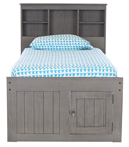 Discovery World Furniture White Full Bookcase Bed with 6 Drawers
