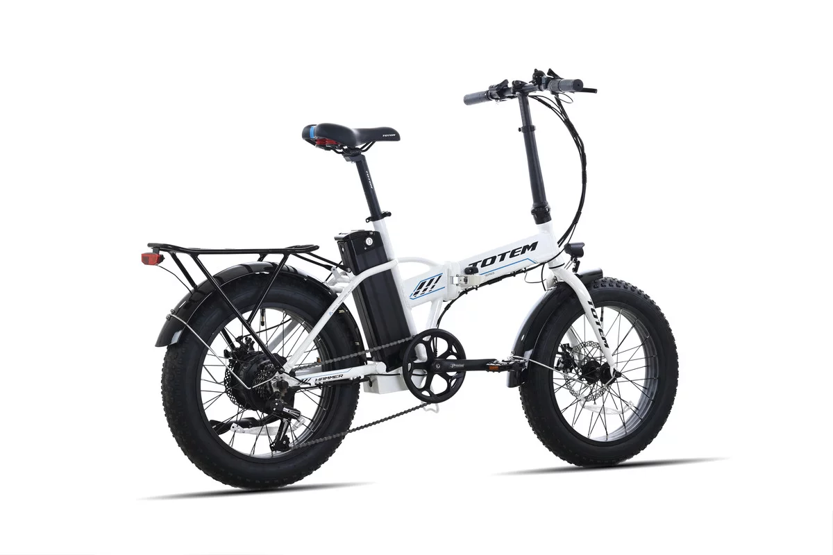 Totem Hammer Electric Bike for Adults, 20” x 4” Fat Tire Folding Ebike, 500W Powerful Motor Electric Folding Bike, 48V 10.4Ah Removable Battery