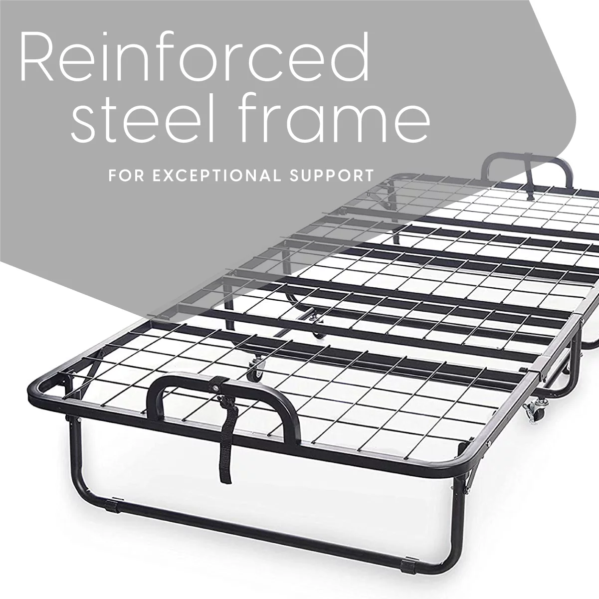 Milliard Diplomat Folding Bed – Cot Size - with Luxurious Memory Foam Mattress and a Super Strong Sturdy Frame – 75” x 31