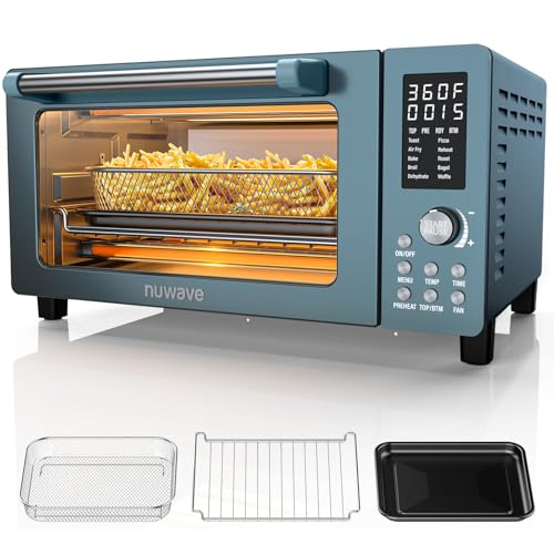 Nuwave Bravo Pro Smart 21QT Toaster Oven Air Fryer Combo, Convection Oven Countertop, 10 functions all in 1, with even & quick crisp technology