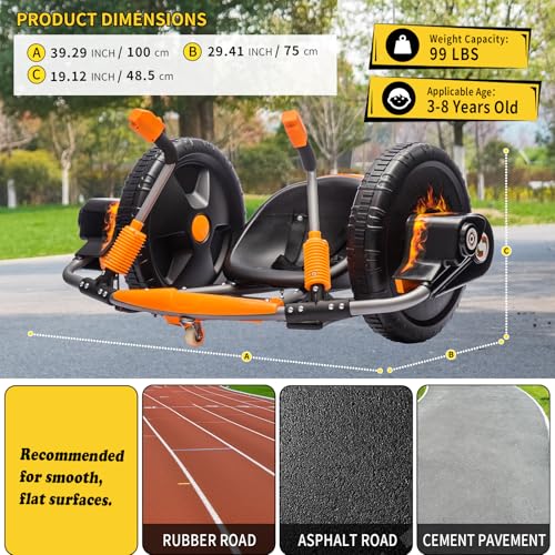 Electric Drift Kart with 16" Large Tyres, 360° Swivel Capability, Dual Lever Steering, 12V Ride On Toys for Boys and Girls from 3 Years Old