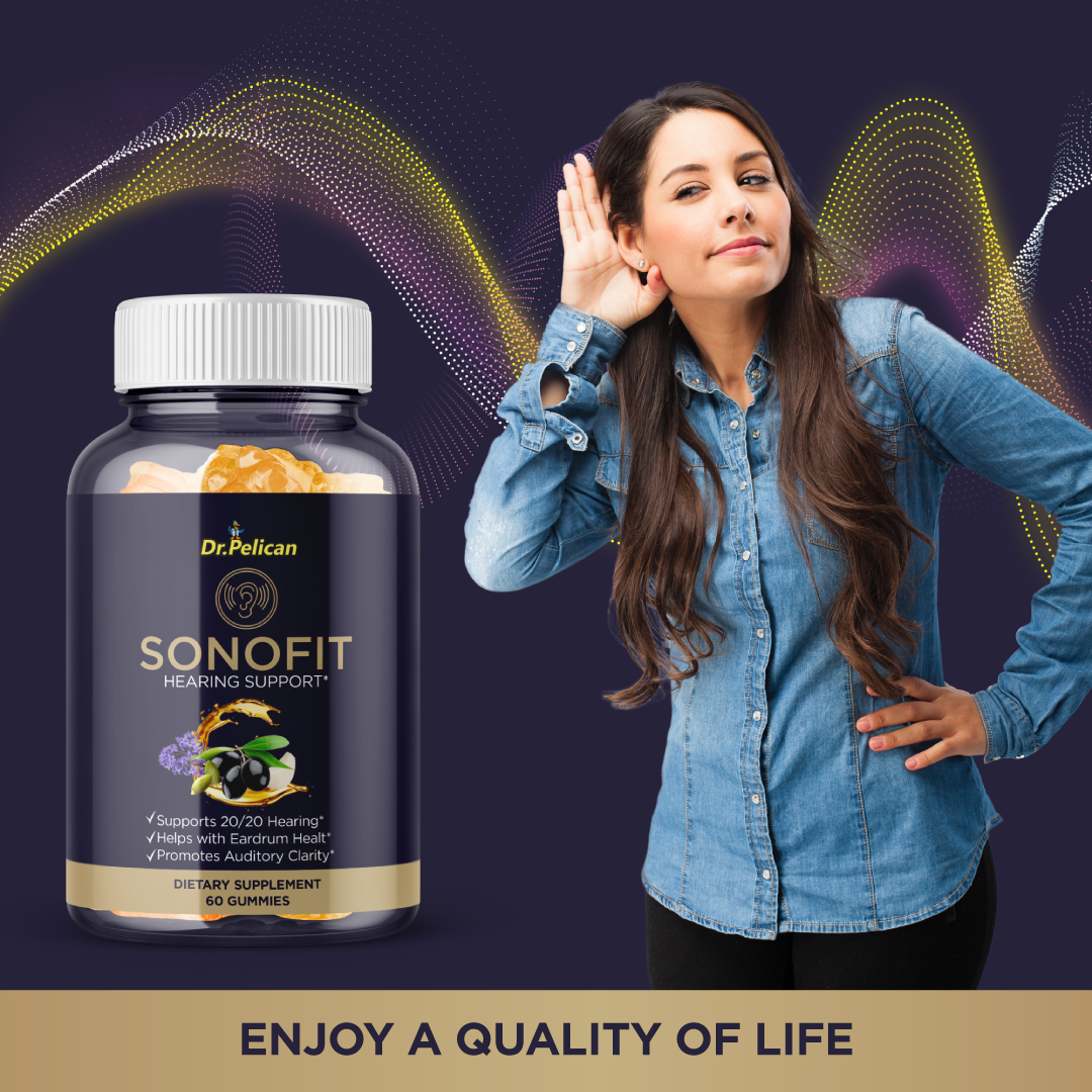 Sonofit- Hearing Support- 12 Bottles- 720 Gummies- Dr. Pelican