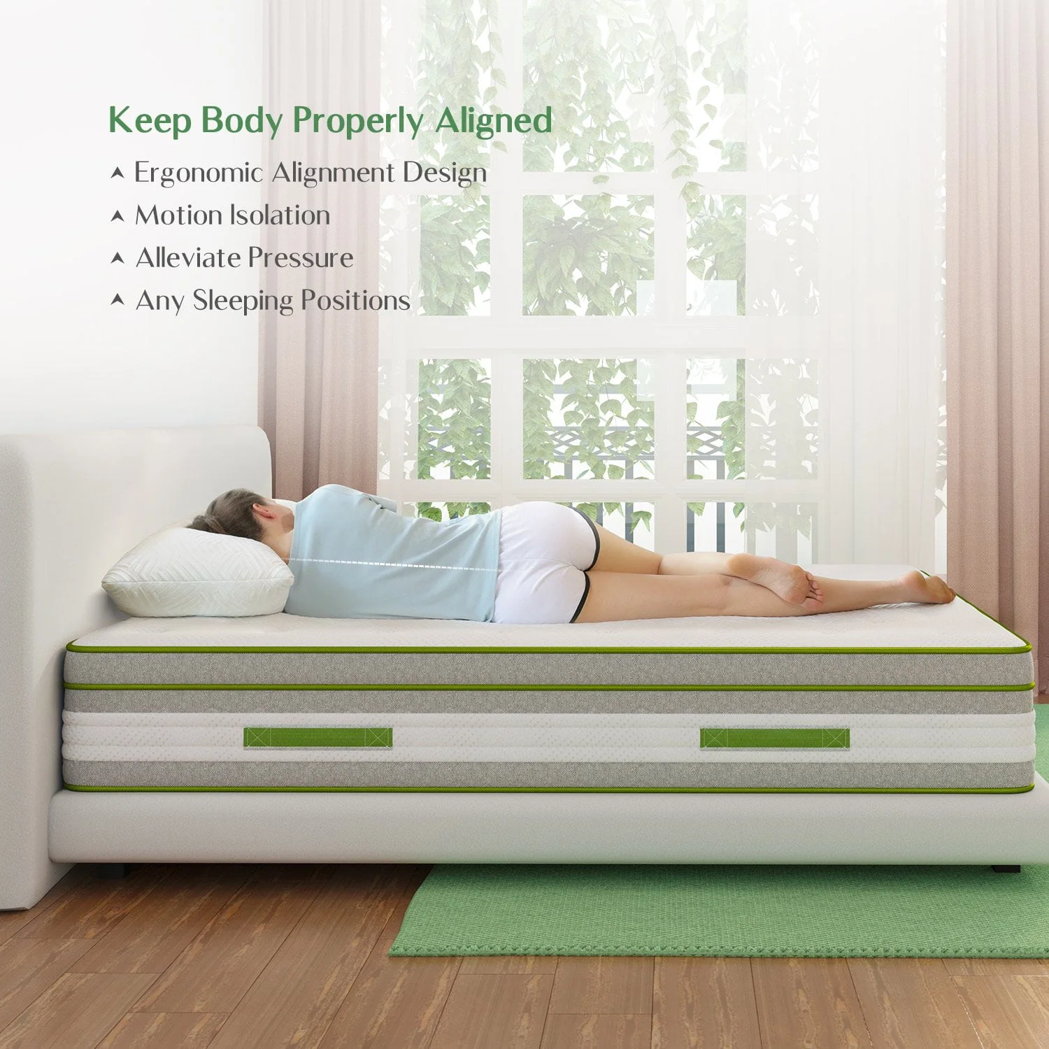 Novilla Vitality 12 Adult Gel Memory Foam Hybrid Mattress in a Box, Full Size