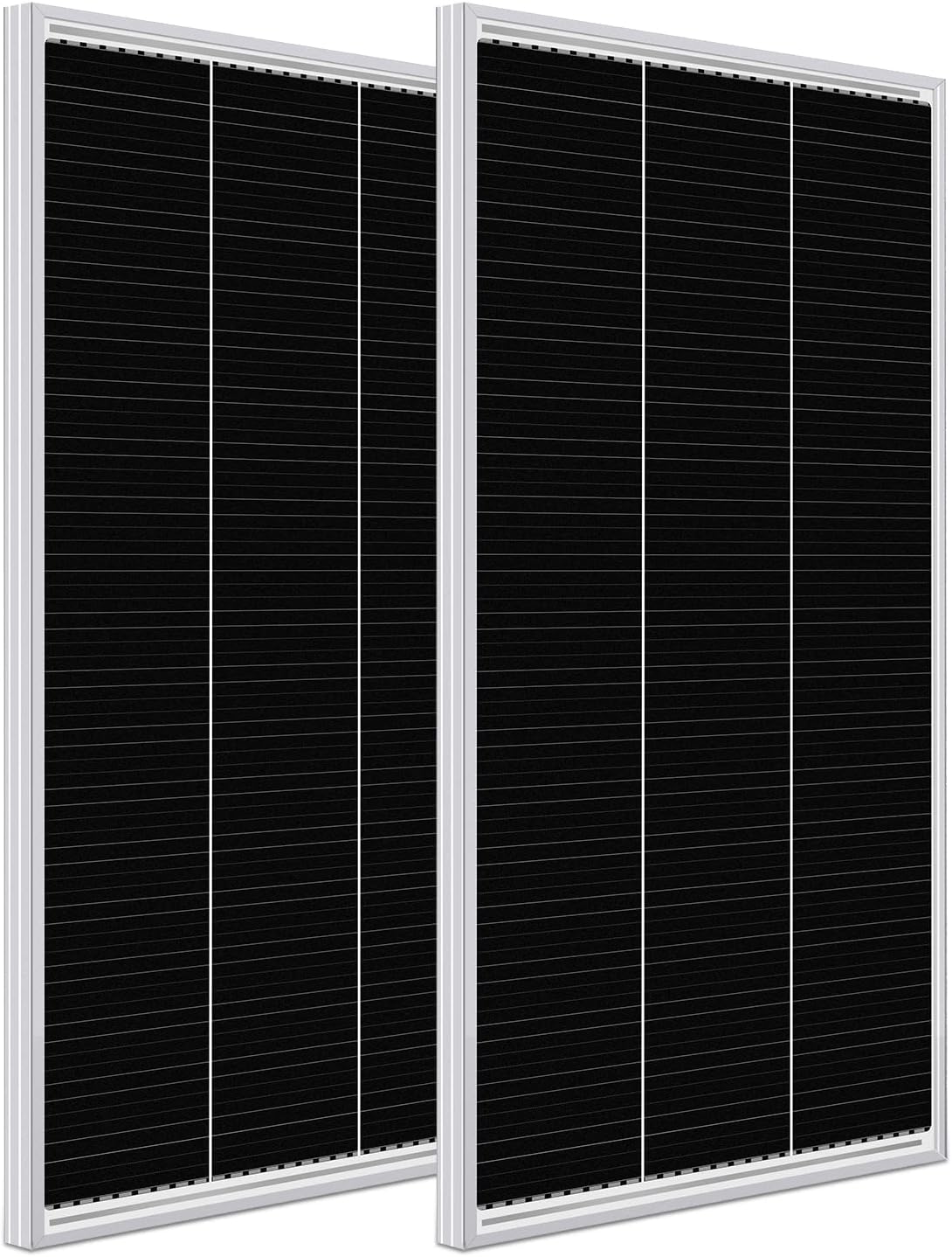 WEIZE 12 Volt 200 Watt Solar Panel, 2 PCS 12V 100W High-Efficiency Monocrystalline PV Module for Home, Camping, Boat, Caravan, RV