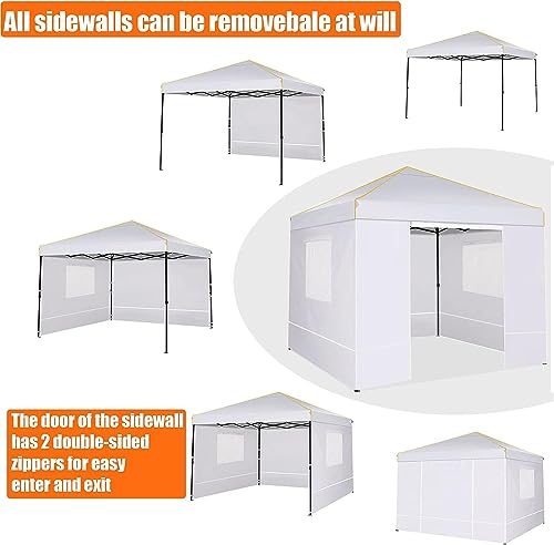 10x10 Pop Up Canopy Tent with 4 Sidewalls and Mesh Windows 2.0