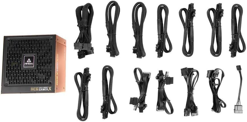 Antec HCG850 Extreme Power Supply 850 Watts 80 Plus Gold PSU with 135mm Silent FDB Fan, Full Modular, Japanese Capacitors, Active PFC