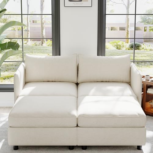 Oversized Modular Storage Sectional Sofa Customizable Seating Group Sofa&Couch Convertible Sleeper Sofabed with Movable Ottomans and Seat