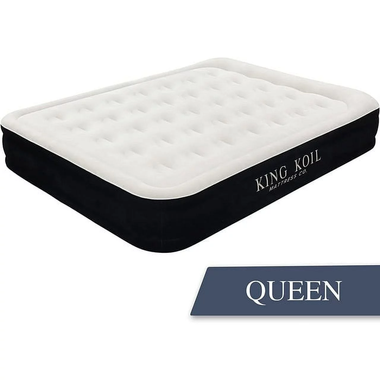 King Koil Luxury 13in Queen Air Mattress with Built-in Pump for Home, Camping & Guests