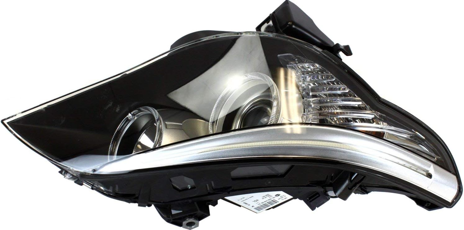 Garage-Pro Headlight Assembly Compatible with 2008-2010 BMW 528i 535i M5 550i Halogen, SedanWagon, Set of 2, Driver and Passenger Side, Clear Lens