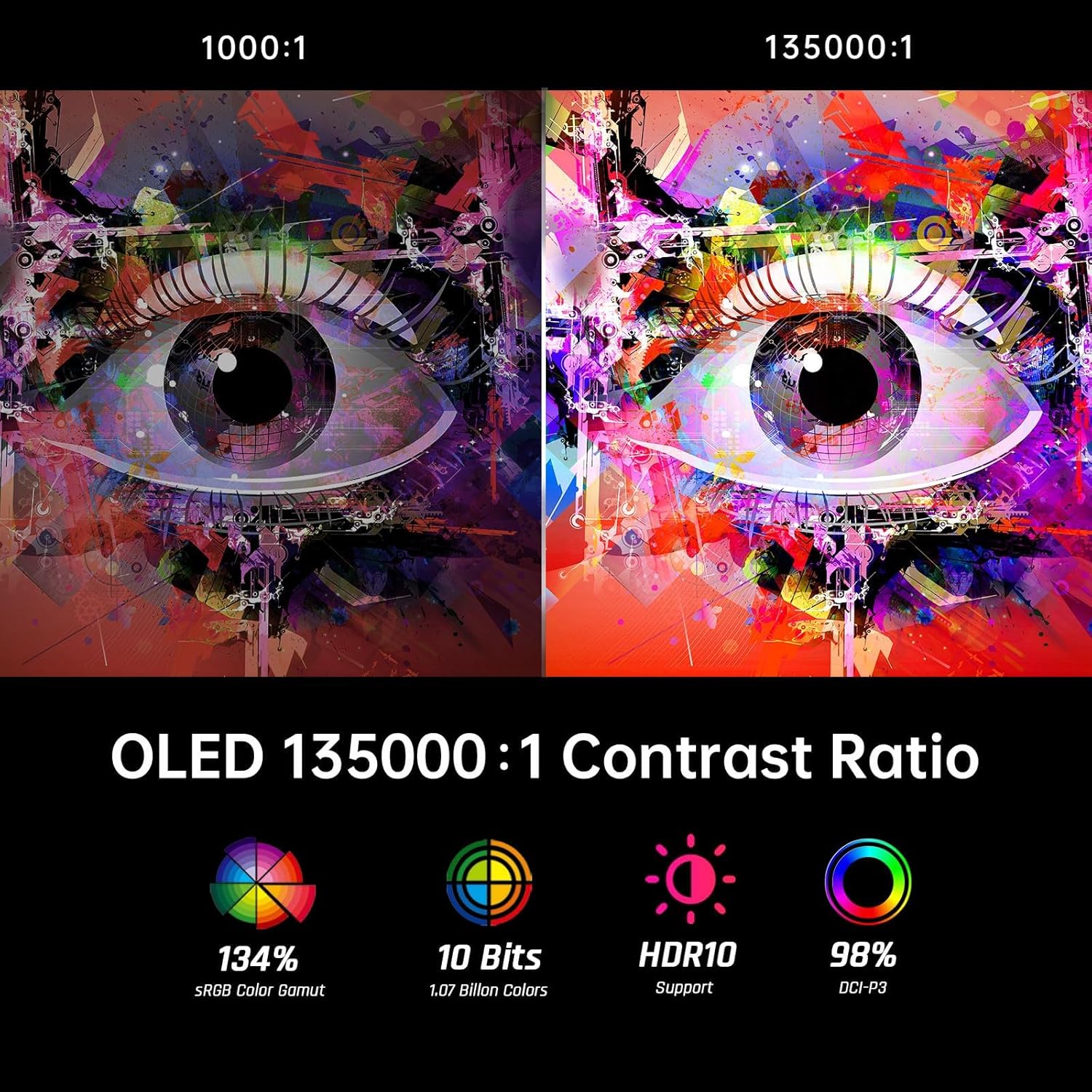 KTC 48 Inch 4K OLED Gaming Monitor, 0.1ms GTG 138Hz, 134% sRGB, 4-Side Frameless, Type-C 90W, Speakers,Remote, Freesync G-Sync, DP/HDMI/USB, VESA
