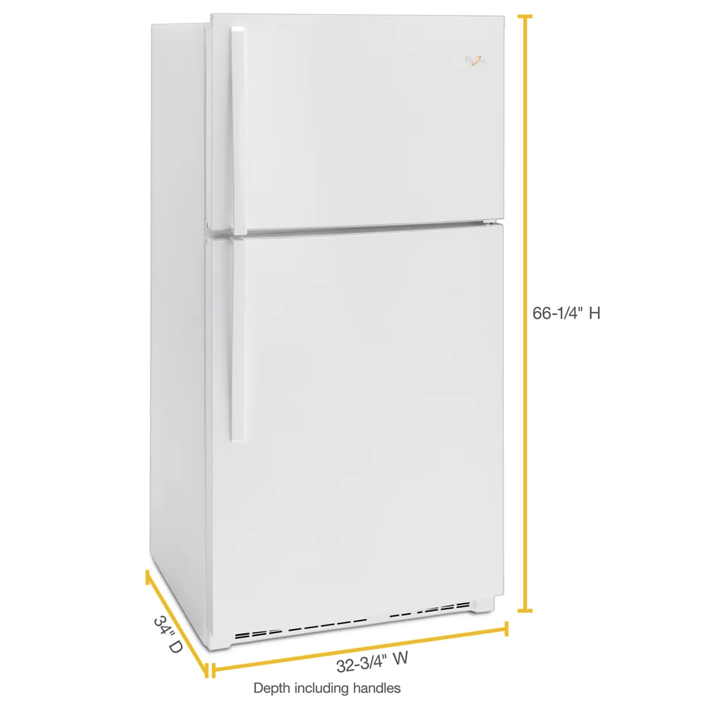 WHIRLPOOL WRT511SZDW  TOP FREEZER FREESTANDING REFRIGERATOR Black