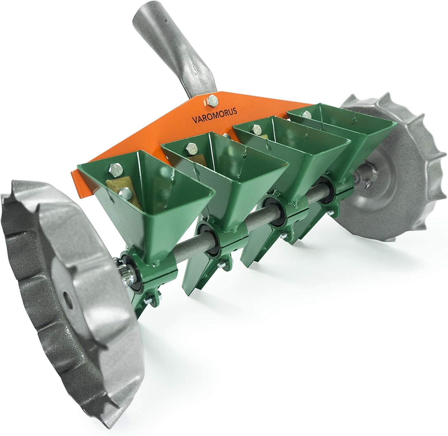 Varomorus Metal Precision Manual Seeder for Vegetables Greens Onion Radish Beets (4-Row)