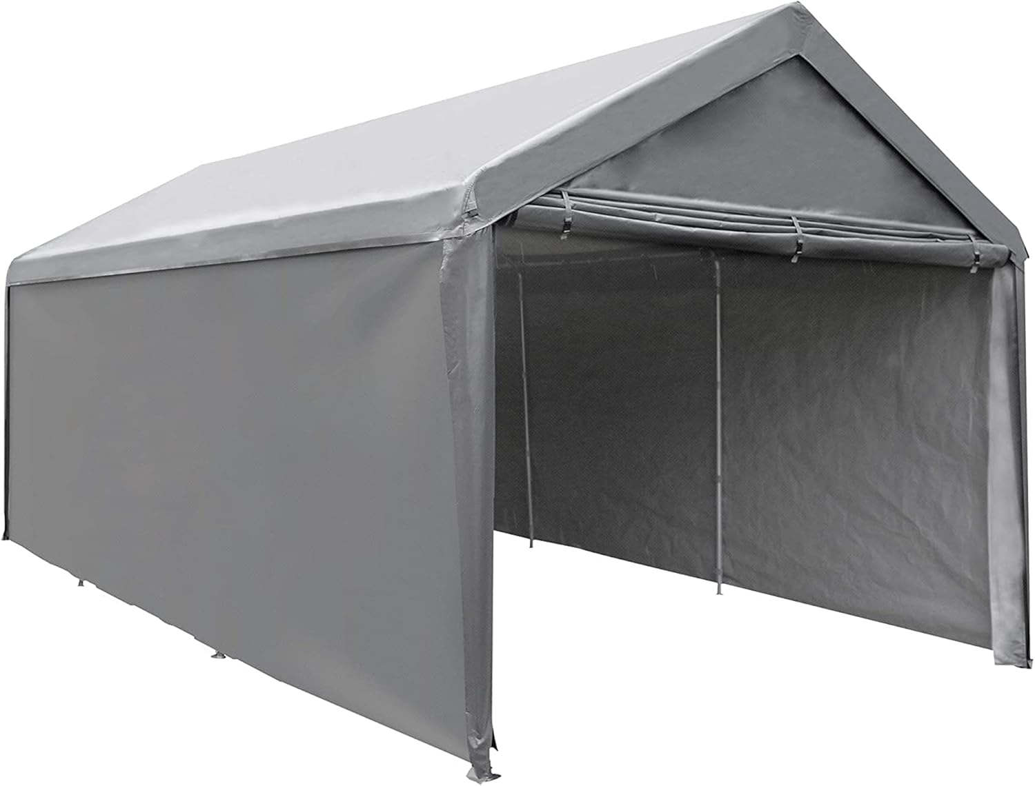 Abba Patio 10 x 20 ft Carport Heavy Duty Carport with Removable Sidewalls & Doors Portable Garage Extra Large Car Canopy for Auto, Boat, Party