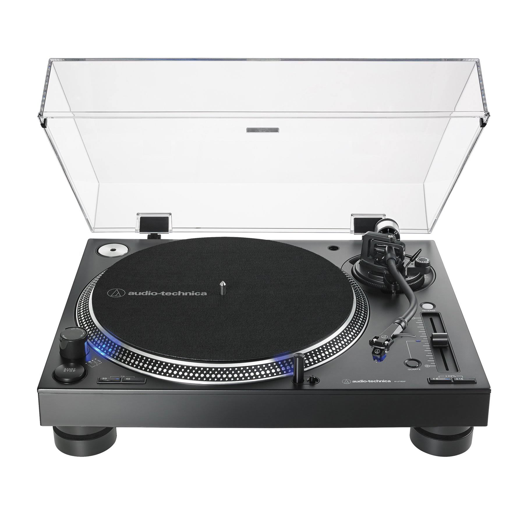 Audio-Technica AT-LP140XP-BK Direct-Drive Professional DJ Turntable, Black