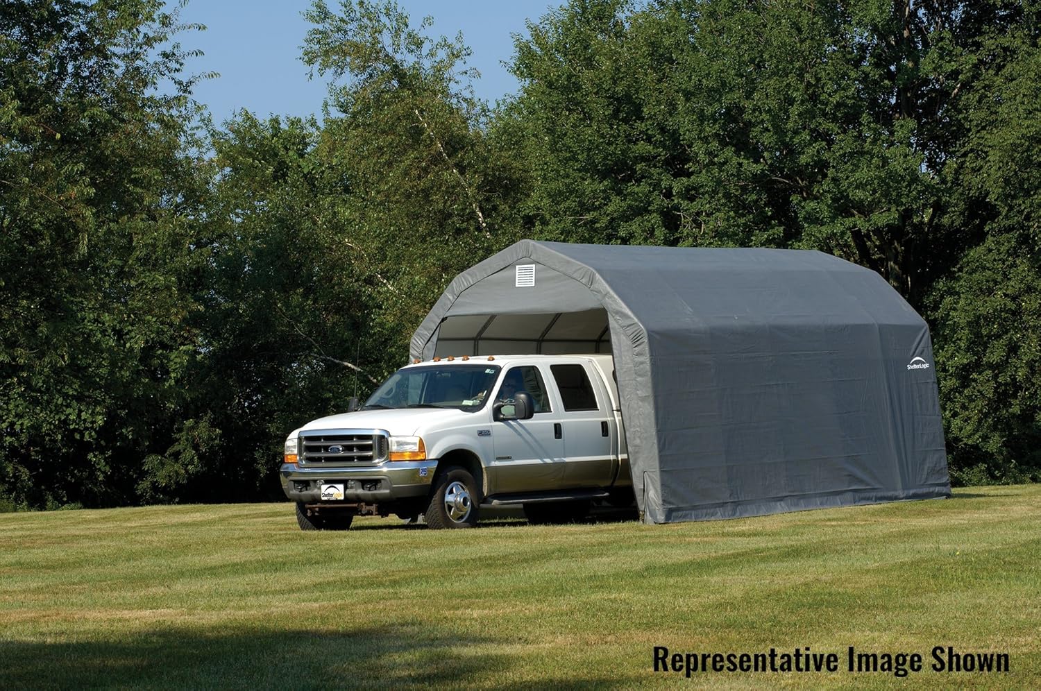 ShelterLogic 90153 Grey 12'x24'x11' Barn Shelter