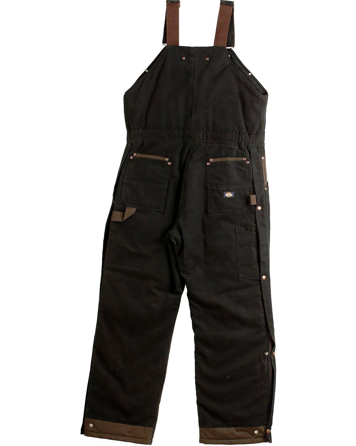 Dickies Sanded Duck Insulated Bib Overall - Black