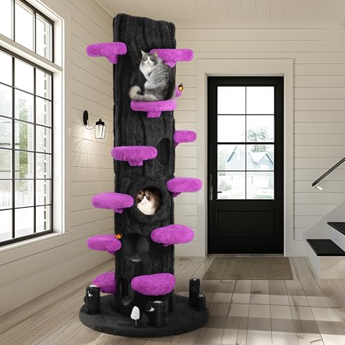 Luxury Cat Tree Tower for Indoor Cats,88.6" Tall Cat Tree