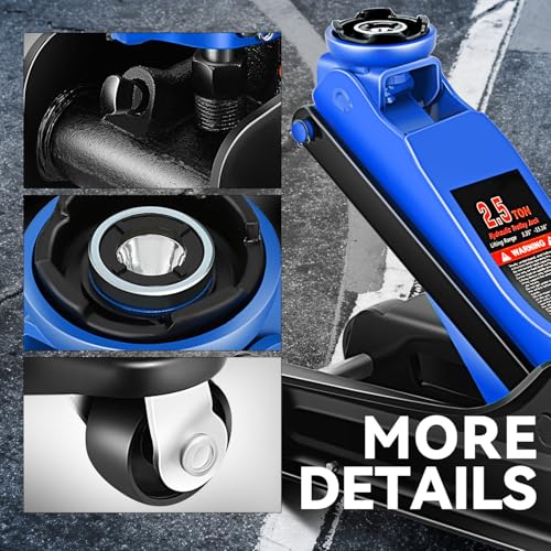 Auto Dynasty 4 Ton Low Profile Floor Jack, Heavy Duty Steel Hydraulic Car Jack with Dual Pistons Quick Lift Pump, Hydraulic Racing Floor Jack