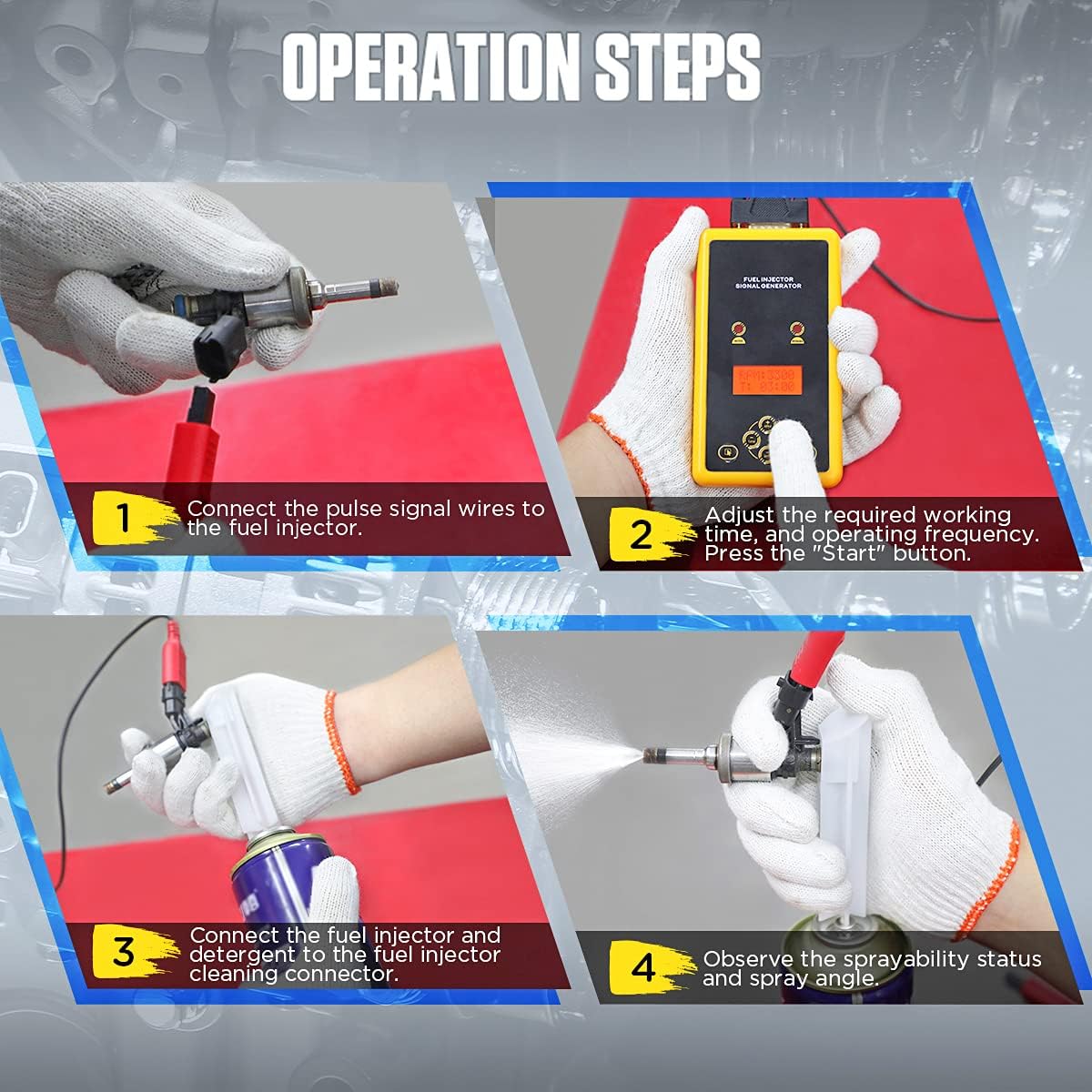 Fuel Injector Cleaner Tester for Cleaning & Testing Car Standard & High Pressure Fuel Injectors
