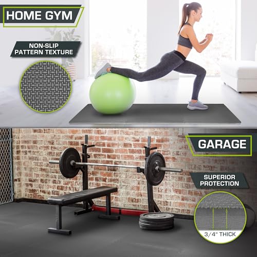 ProsourceFit Extra Thick Puzzle Exercise Mat , EVA Foam Interlocking Tiles for Protective, Cushioned Workout Flooring for Home and Gym Equipment